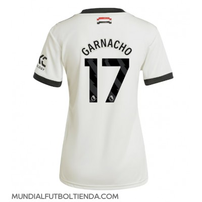 Camiseta Manchester United Alejandro Garnacho #17 Tercera Equipación Replica 2024-25 para mujer mangas cortas Camiseta Manchester United Alejandro Garnacho #17 Tercera Equipación Replica 2024-25 para mujer mangas cortas